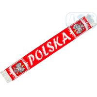 SZPOL50: Polska - szalik tkany